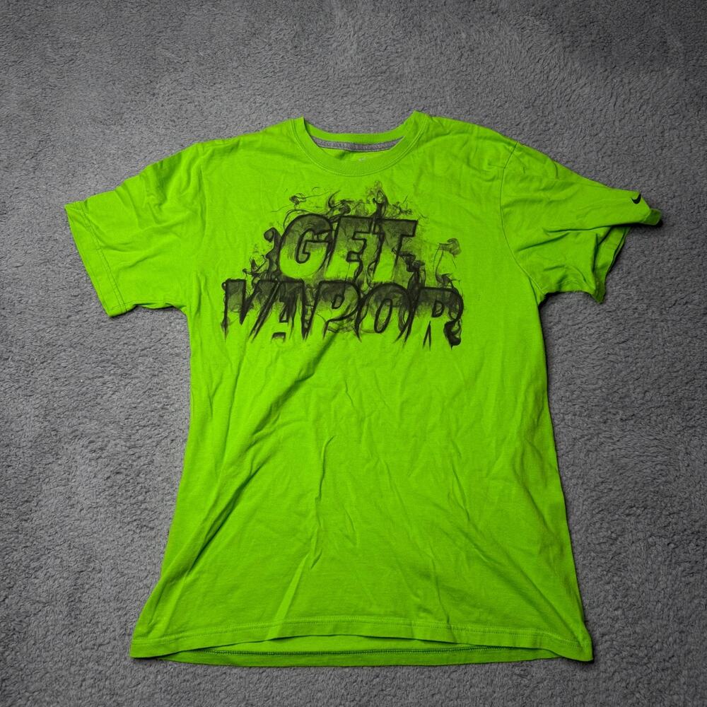 Nike Get Vapor Shirt Men's Medium Green Graphic Short Sleeve
